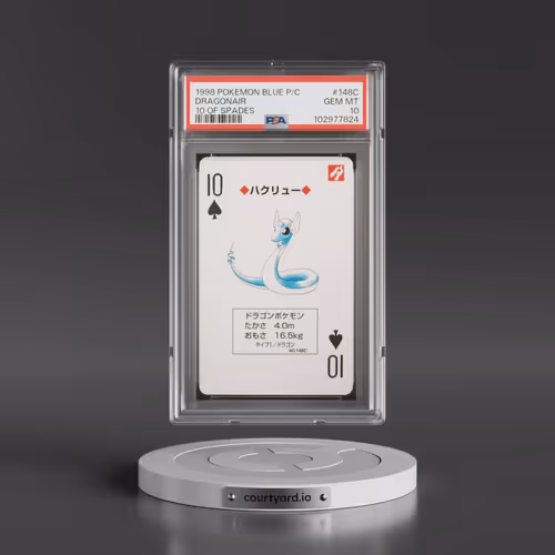 1998 Pokémon Blue Version Playing Cards #148C Dragonair - 10 of Spades (PSA 10 GEM MINT)