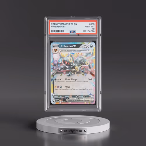 2025 Pokémon Pre EN-Prismatic Evolutions #060 Umbreon EX - Holo (PSA 10 GEM MINT)