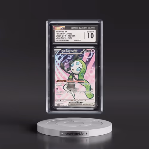 2025 Black Bolt - BLK EN #159/086 Meloetta ex - Ultra Rare Holo (CGC 10 GEM MINT)
