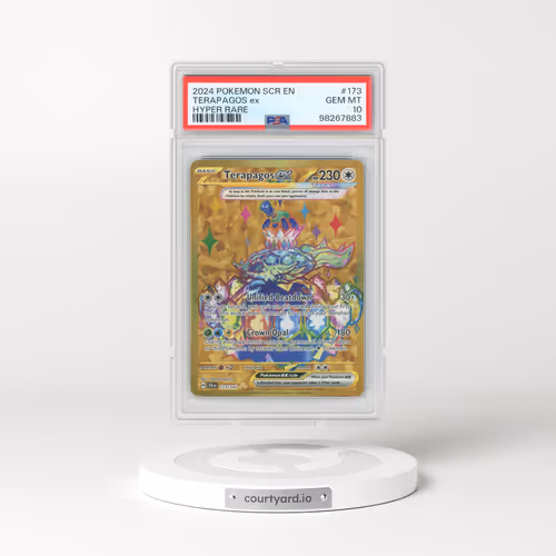 2024 Pokémon Scr EN-Stellar Crown #173 Terapagos EX - Holo Hyper Rare (PSA 10 GEM MINT)
