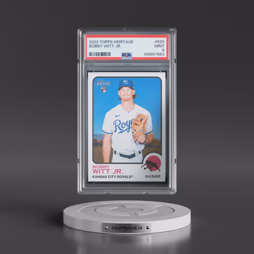 2022 Topps Heritage #520 Bobby Witt Jr. (PSA 9 MINT)