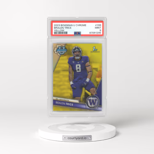 2023 Bowman University Chrome #106 Bralen Trice - Yellow (PSA 9 MINT)