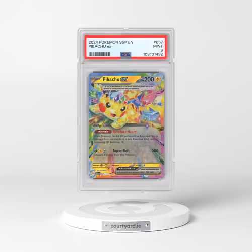 2024 Pokémon Ssp EN-Surging Sparks #057 Pikachu EX - Holo (PSA 9 MINT)