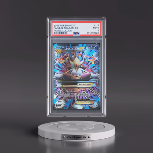 2016 Pokémon XY Fates Collide #118 M Alakazam EX - Holo Full Art (PSA 9 MINT)