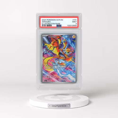 2024 Pokémon Scr EN-Stellar Crown #151 Zeraora - Illustration Rare (PSA 9 MINT)