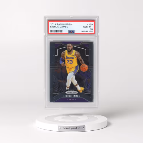 2019 Panini Prizm #129 LeBron James (PSA 10 GEM MINT)