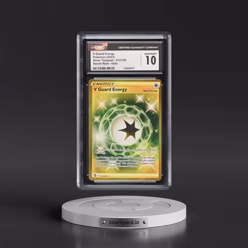 2022 Silver Tempest #215/195 V Guard Energy - Secret Rare Holo (CGC 10 GEM MINT)