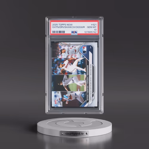 2025 Topps Now #421 Shinnosuke Ogasawara/Shohei Ohtani/YU Darvish/Yusei Kikuchi (PSA 10 GEM MINT)