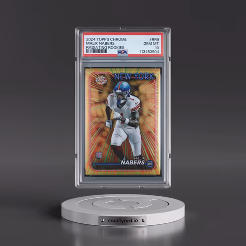 2024 Topps Chrome Radiating Rookies #RR9 Malik Nabers (PSA 10 GEM MINT)