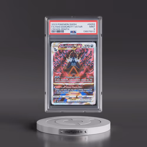 2023 Pokémon Sword and Shield Crown Zenith #GG52 Hisuian Samurott Vstar - Full Art (PSA 9 MINT)