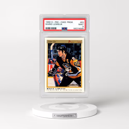 1990 O-Pee-Chee Premier #63 Mario Lemieux (PSA 9 MINT)
