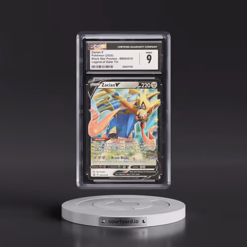 2017 Black Star Promos - Sword & Shield #SWSH018 Zacian V - Holo Legend of Galar Tin (CGC 9 MINT)