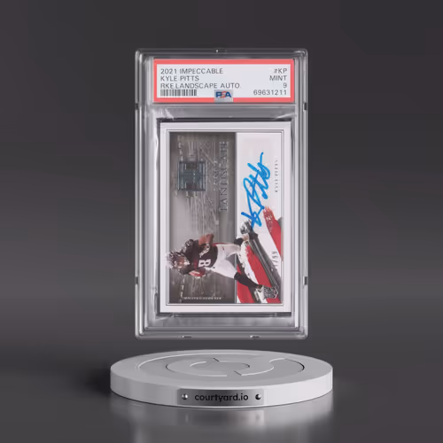 2021 Panini Impeccable Rookie Landscape Autographs #RLKP Kyle Pitts (PSA 9 MINT)