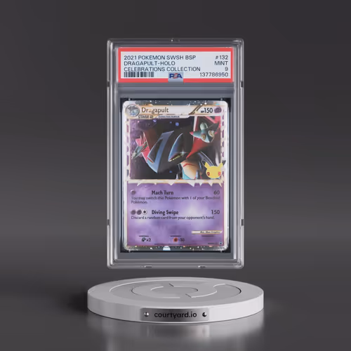 2021 Pokémon Swsh Black Star Promo #132 Dragapult - Holo Celebrations Collection (PSA 9 MINT)