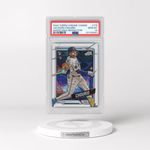 2024 Topps Chrome Cosmic #179 Jackson Chourio - White Hole Refractor (PSA 10 GEM MINT)