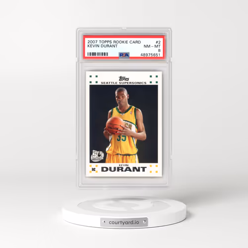 2007 Topps Rookie Card #2 Kevin Durant (PSA 8 NM-MT)