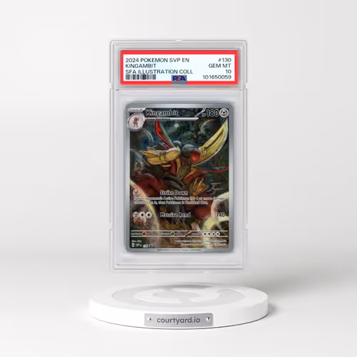 2024 Pokémon Svp EN-SV Black Star Promo #130 Kingambit - Shrouded Fable Illustration Collection (PSA 10 GEM MINT)