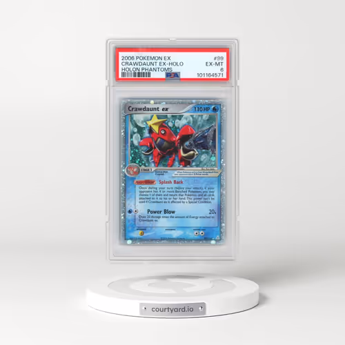 2006 Pokémon EX Holon Phantoms #99 Crawdaunt EX - Holo Holo (PSA 6 EX-MT)