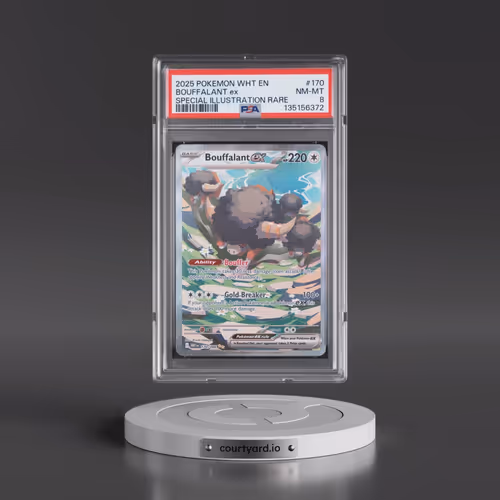 2025 Pokémon Wht EN-White Flare #170 Bouffalant EX - Holo Special Illustration Rare (PSA 8 NM-MT)