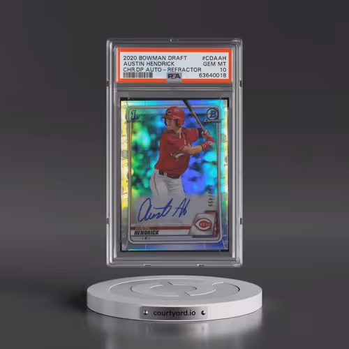 2020 Bowman Draft Chrome Draft Picks Autographs #CDAAH Austin Hendrick - Refractor (PSA 10 GEM MINT)