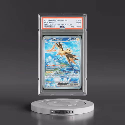 2023 Pokémon Mew EN-151 #202 Zapdos EX - Holo Special Illustration Rare (PSA 9 MINT)
