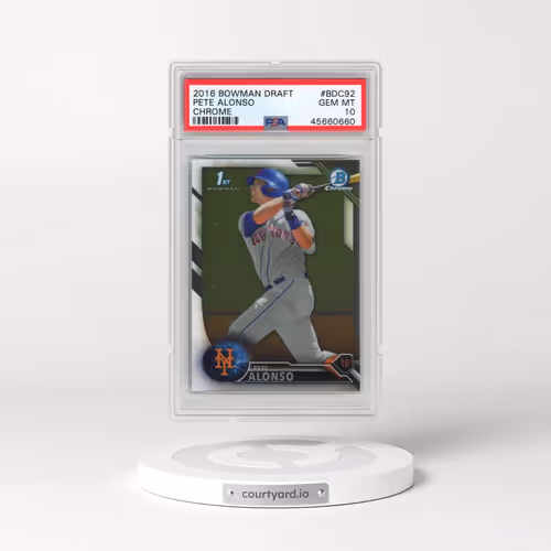 2016 Bowman Draft #BDC92 Pete Alonso - Chrome (PSA 10 GEM MINT)