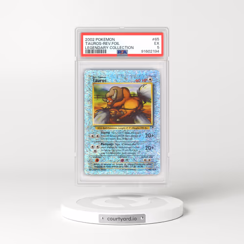 2002 Pokémon Legendary Collection #65 Tauros - Reverse Foil (PSA 5 EX)