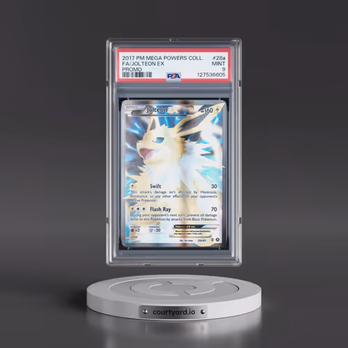 2017 Pokémon Mega Powers Collection Promo #28a Jolteon EX - Holo Full Art (PSA 9 MINT)