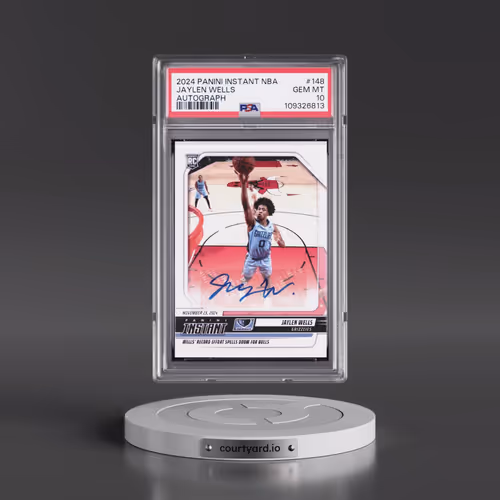 2024 Panini Instant NBA #148 Jaylen Wells - Autograph (PSA 10 GEM MINT)