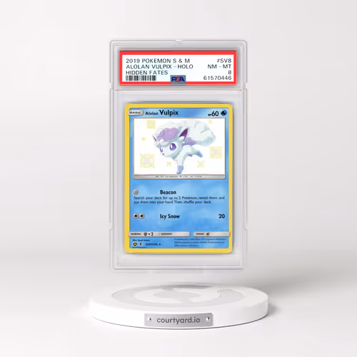 2019 Pokémon Sun & Moon Hidden Fates #SV8 Alolan Vulpix - Holo (PSA 8 NM-MT)