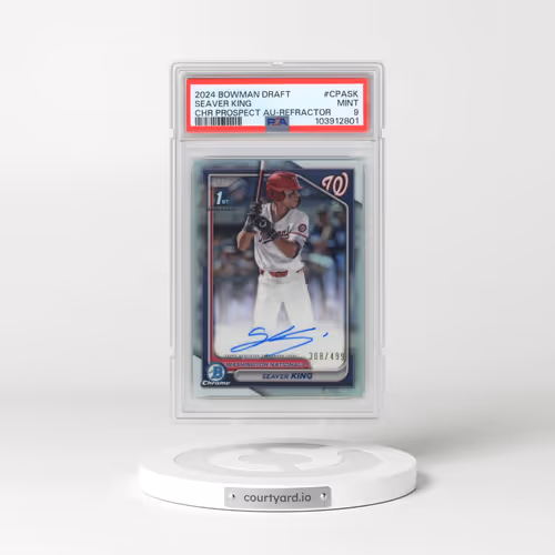 2024 Bowman Draft Chrome Prospect Autographs #CPASK Seaver King - Refractor (PSA 9 MINT)