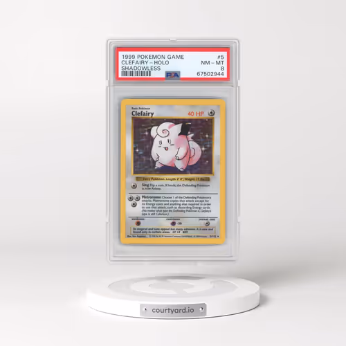 1999 Pokémon Game #5 Clefairy - Holo Shadowless (PSA 8 NM-MT)