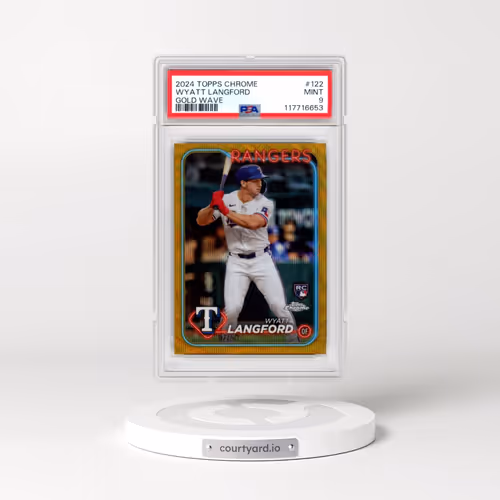 2024 Topps Chrome #122 Wyatt Langford - Gold Wave (PSA 9 MINT)