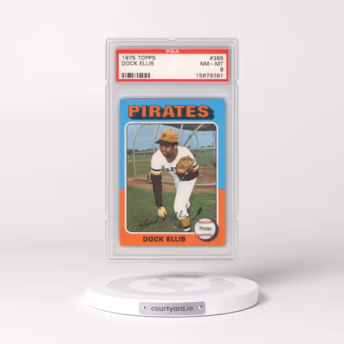 1975 Topps #385 Dock Ellis (PSA 8 NM-MT)