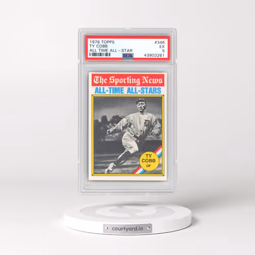 1976 Topps #346 Ty Cobb - All Time All-Star (PSA 5 EX)