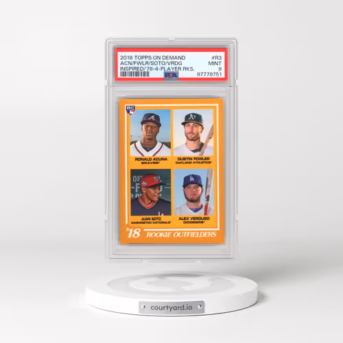 2018 Topps on Demand Inspired By 1978 4-Player Rookies #R3 Alex Verdugo/Dustin Fowler/Juan Soto/Rona