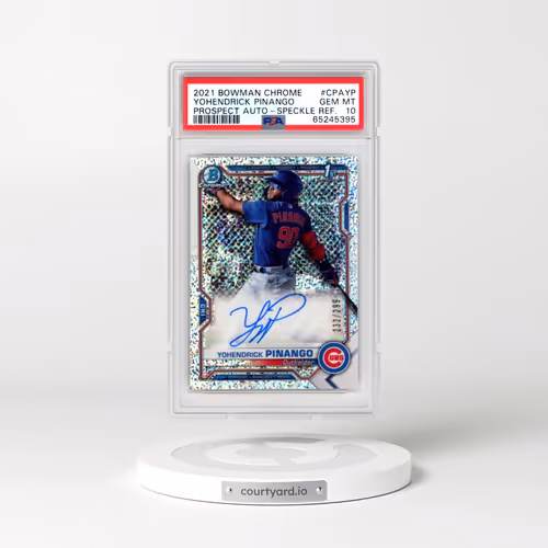 2021 Bowman Chrome Prospect Autographs #CPAYP Yohendrick Pinango - Speckle Refractor (PSA 10 GEM MIN