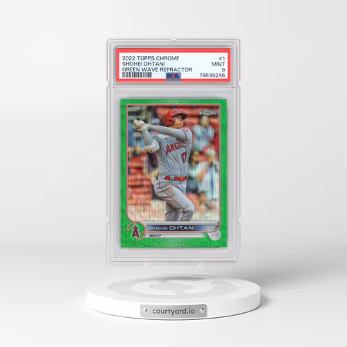 2022 Topps Chrome #1 Shohei Ohtani - Green Wave Refractor (PSA 9 MINT)