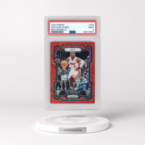 2023 Panini Prizm #182 Dwyane Wade - Red Sparkle (PSA 9 MINT)