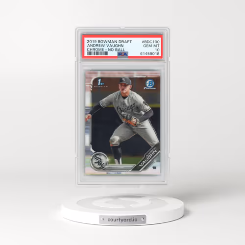 2019 Bowman Draft #BDC100 Andrew Vaughn - Chrome-No Ball (PSA 10 GEM MINT)