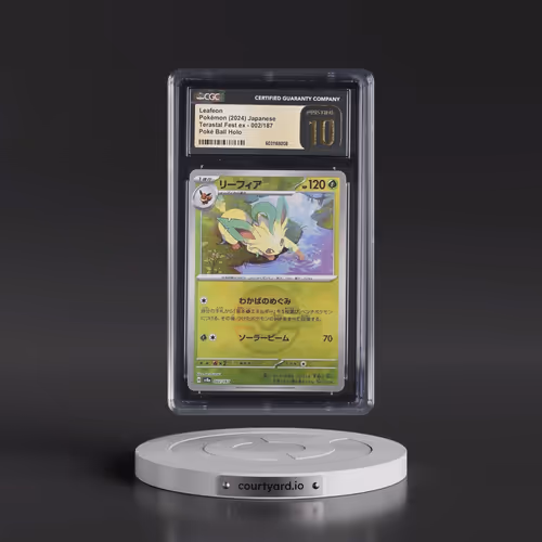 2024 Pokémon Sv8a-Terastal Fest EX #002 Leafeon - Reverse Holo (CGC 10 PRISTINE)