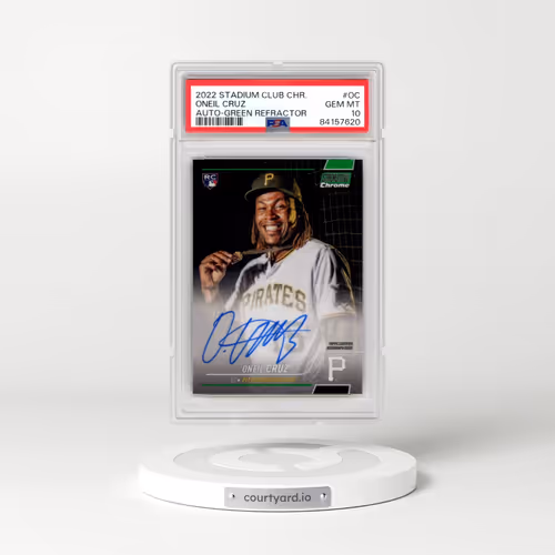 2022 Topps Stadium Club Chrome Autographs #OC Oneil Cruz - Green Refractor (PSA 10 GEM MINT)