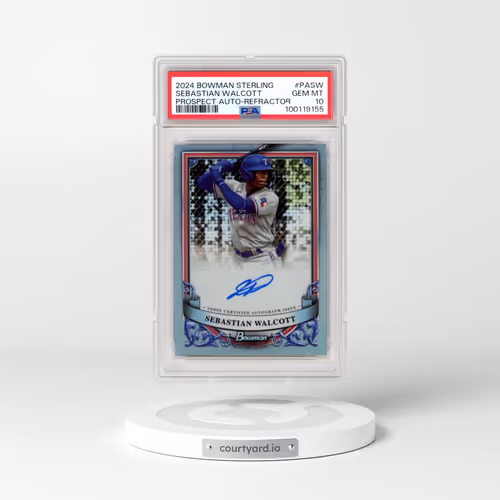 2024 Bowman Sterling Prospect Autographs #PASW Sebastian Walcott - Refractor (PSA 10 GEM MINT)
