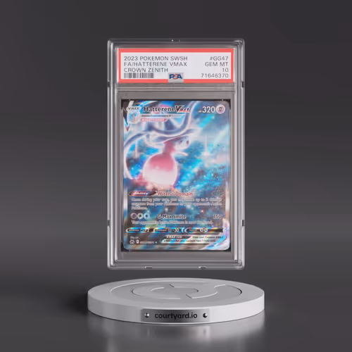 2023 Pokémon Sword and Shield Crown Zenith #GG47 Hatterene Vmax - Full Art (PSA 10 GEM MINT)