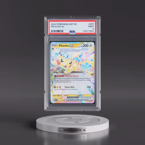 2024 Pokémon Ssp EN-Surging Sparks #057 Pikachu EX - Holo (PSA 9 MINT)