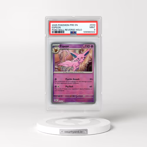 2025 Pokémon Pre EN-Prismatic Evolutions #033 Espeon - Reverse Holo Poke Ball (PSA 9 MINT)