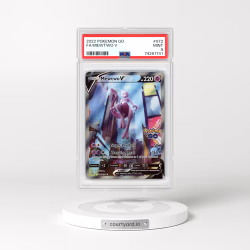 2022 Pokémon Go #72 Mewtwo V - Full Art Holo (PSA 9 MINT)