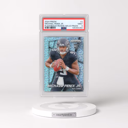 2024 Panini Prizm Prizm Flashback Rookie #2 Michael Penix Jr. - Mojo Prizm (PSA 9 MINT)