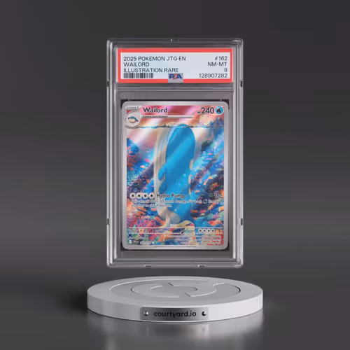 2025 Pokémon Jtg EN-Journey Together #162 Wailord - Illustration Rare (PSA 8 NM-MT)