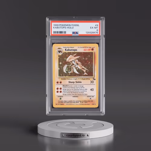 1999 Pokémon Fossil #9 Kabutops - Holo (PSA 6 EX-MT)
